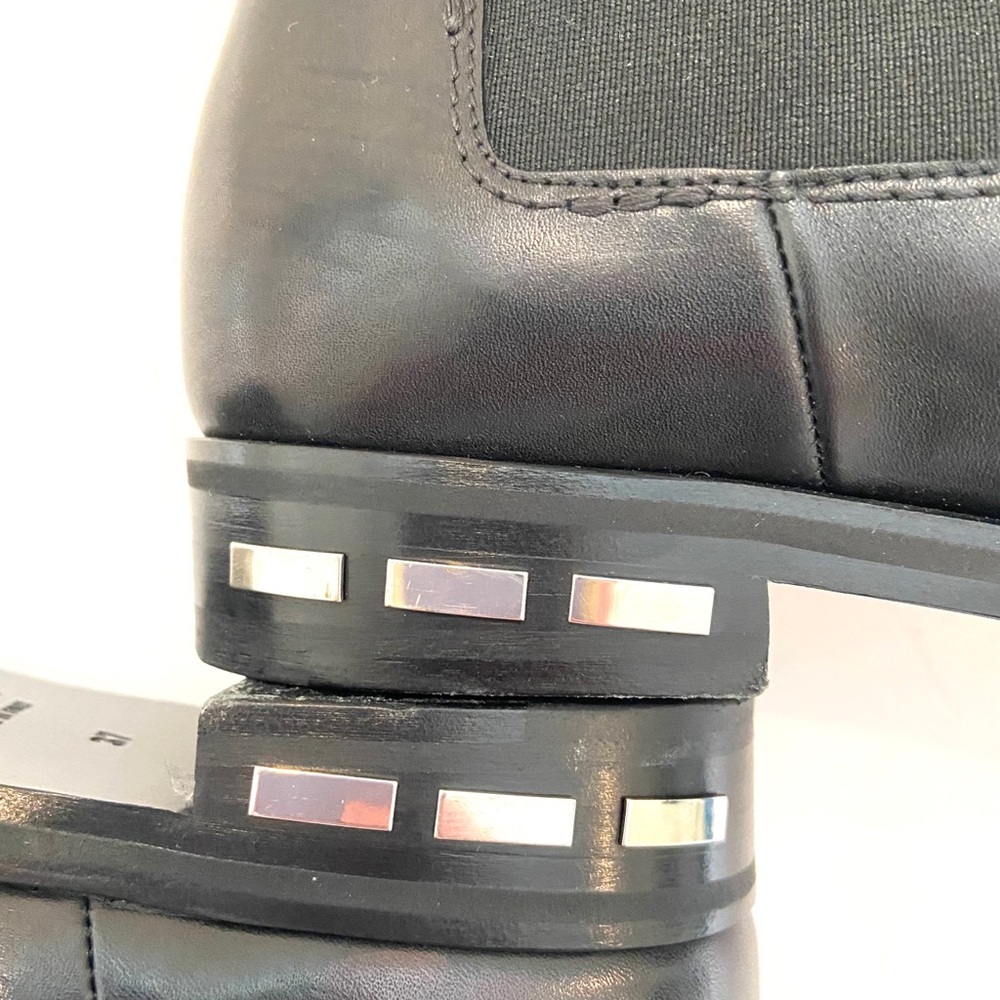 Lanvin Black Leather Chelsea Slip on Studded Boot - Picture 7 of 12